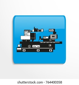 Industrial equipment. Machine. Vector icon. 
