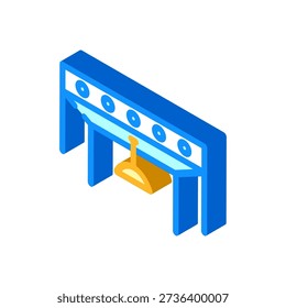 Industrial equipment performing metal processing, metallurgical production, and smelting operations, representing manufacturing and heavy industry processes in an isometric illustration