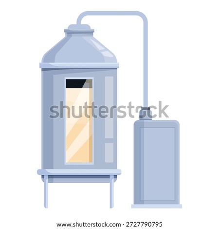 Industrial equipment processing milk products in modern dairy factory