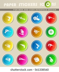 industrial equipment vector icons for user interface design