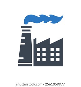 Industrial Facility Icon On White Background