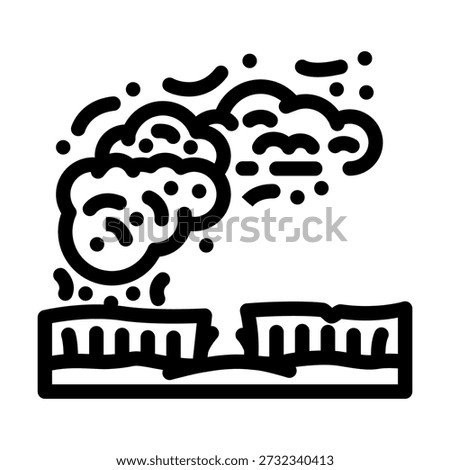 Industrial facility releasing dense clouds of smoke and emissions into the atmosphere, symbolizing global ecological concerns and contributing to air contamination