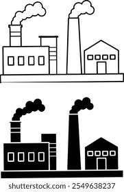 Industriefabriken, Verschmutzung, Emissionen, Rauchenstapel, Gebäude, Fertigung, Produktion, Indu