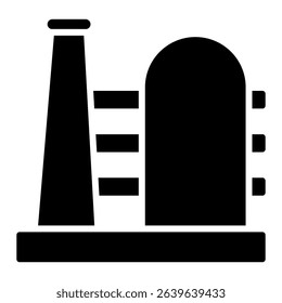 Industrial factories vector icons. Factory icon illustration. Industry power, chemical manufacturing building warehouse nuclear energy plant. 