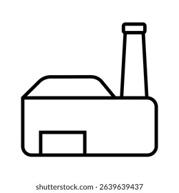 Industrial factories vector icons. Factory icon illustration. Industry power, chemical manufacturing building warehouse nuclear energy plant. 