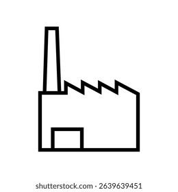 Industrial factories vector icons. Factory icon illustration. Industry power, chemical manufacturing building warehouse nuclear energy plant. 