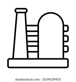 Industrial factories vector icons. Factory icon illustration. Industry power, chemical manufacturing building warehouse nuclear energy plant. 