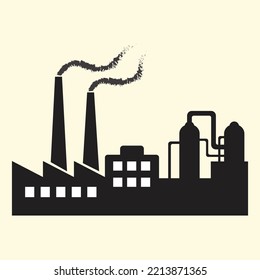 Industrial Factory Building Isolated Vector Icon. Vector Illustration Of Industrial Factory Icon. Factory - Vector Icon.