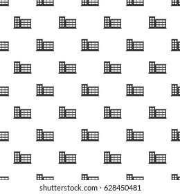 Industrial factory building pattern seamless in simple style vector illustration