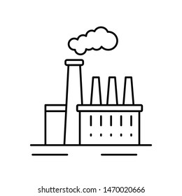 Industrial factory cityscape line icon. Element of landscapes icon