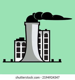 Industrial Factory Company Chimney Logo