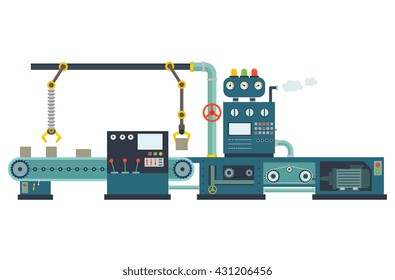 Industrial factory construction equipment. Machinery 