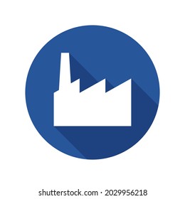 Industrial factory flat icon. Vector illustration