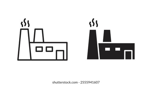 Industrial factory flat simple vector symbols illustration.