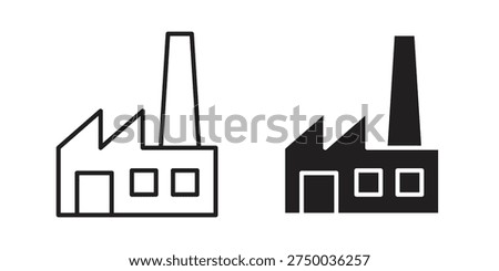 Industrial factory icon. Premium thin line vector illustrator. Vector EPS10