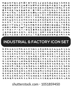 Industrial and factory icon set vector design