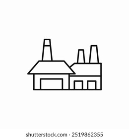 industrial factory icon sign vector