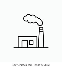 Industrial factory icon. simple vector icon