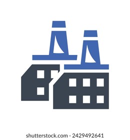 Industrial factory Icon, Vector Graphics