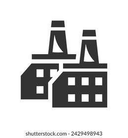 Industrial factory Icon, Vector Graphics