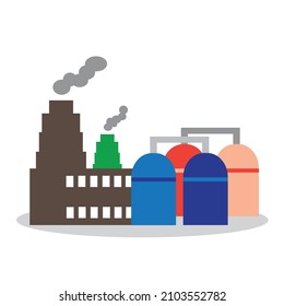 industrial factory illustration design, suitable for flat design icon logo illustration