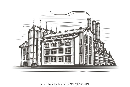 Industrial factory sketch 