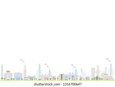 industrial factory and town 