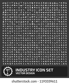 Industrial and factory vector icon set