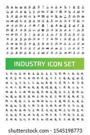 Industrial and factory vector icon set design