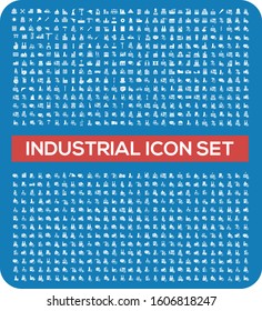 Industrial and factory vector icon set