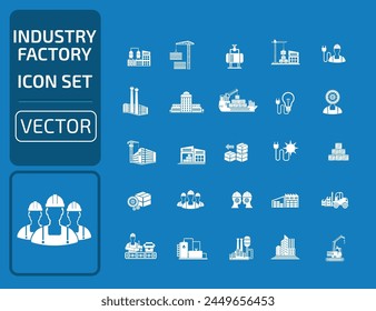 Industrial And Factory Vector Icon Set