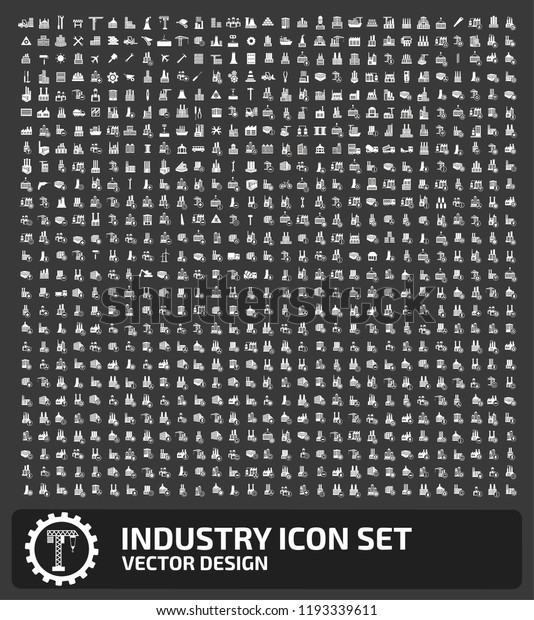 Industrial Factory Vector Icon Set Stock Vector (Royalty Free ...