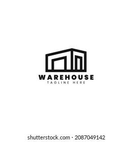 Industrial factory and warehouse logo vector design