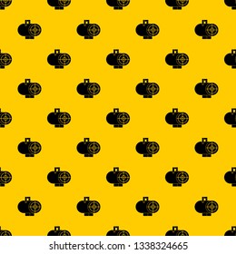 Industrial fan heater pattern seamless vector repeat geometric yellow for any design
