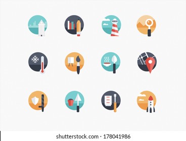 Industrial flat icons