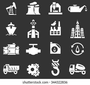 Industrial flat symbol for web icons