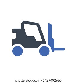 Industrial forklift Icon, Vector Graphics