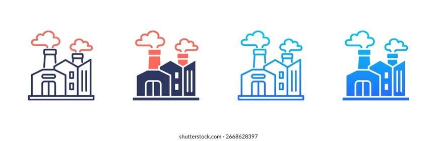 Paquete de iconos de humos de Industrial en varios estilos