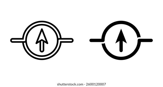 Industrial galvanometer icon simple vector. Electric circuit. Central computer