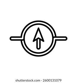 Industrial galvanometer icon simple vector. Electric circuit. Central computer