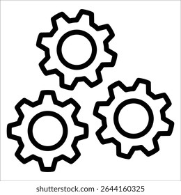 Industrial Gear Icon Element For Design