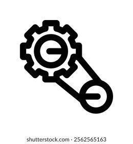 industrial gear icon. vector line icon for your website, mobile, presentation, and logo design.