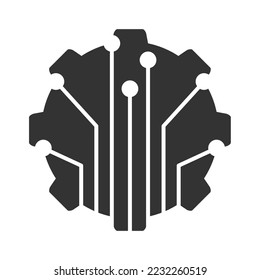 industrial gear logo template Icon Illustration Brand Identity