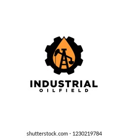 Industrial Gear Oilfield Logo Vector