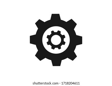 icono vectorial de ajuste de engranajes industriales