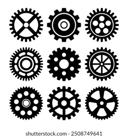 Industrial Gear Wheel Vector Illustration