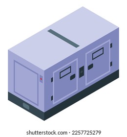 Industrial generator icon isometric vector. Power electric. Factory energy