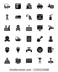 
Industrial Glyph Vector Icons Collection 
