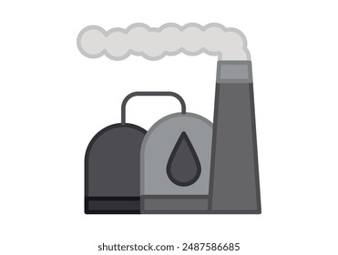 Industrial gray natural gas processing and storage plant