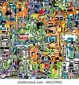 industrial grid - raw square noise vector seamless pattern